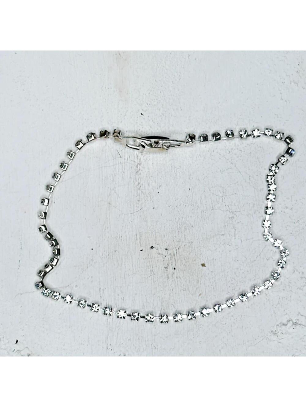 536u. Silvertone Bling Bracelet